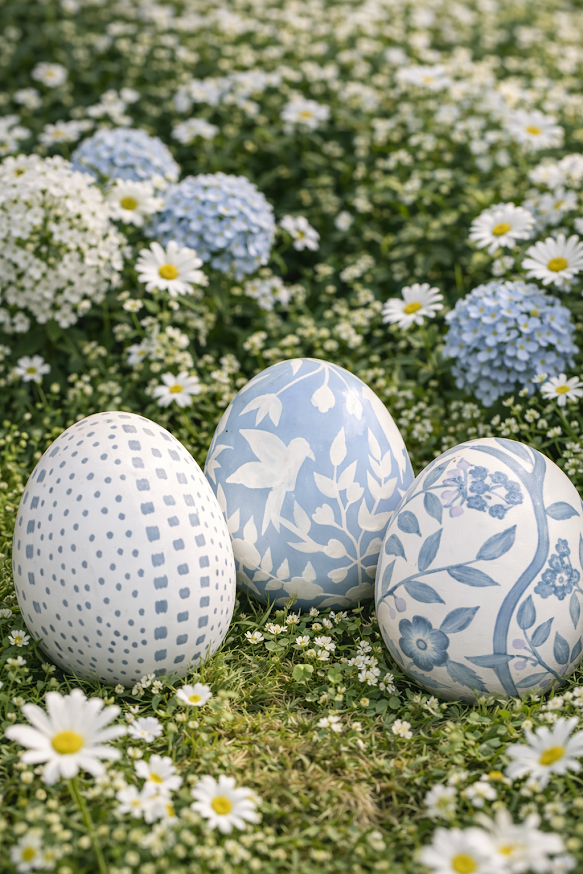 Soft Blue Polka Dot Egg