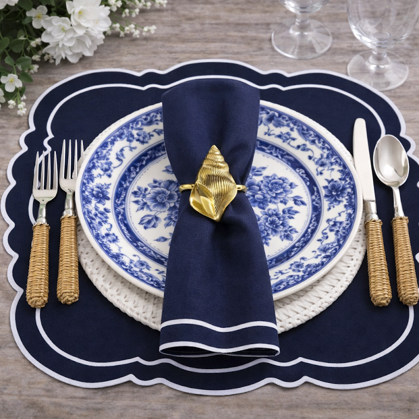 Shell Set of 4 Napkin Ring