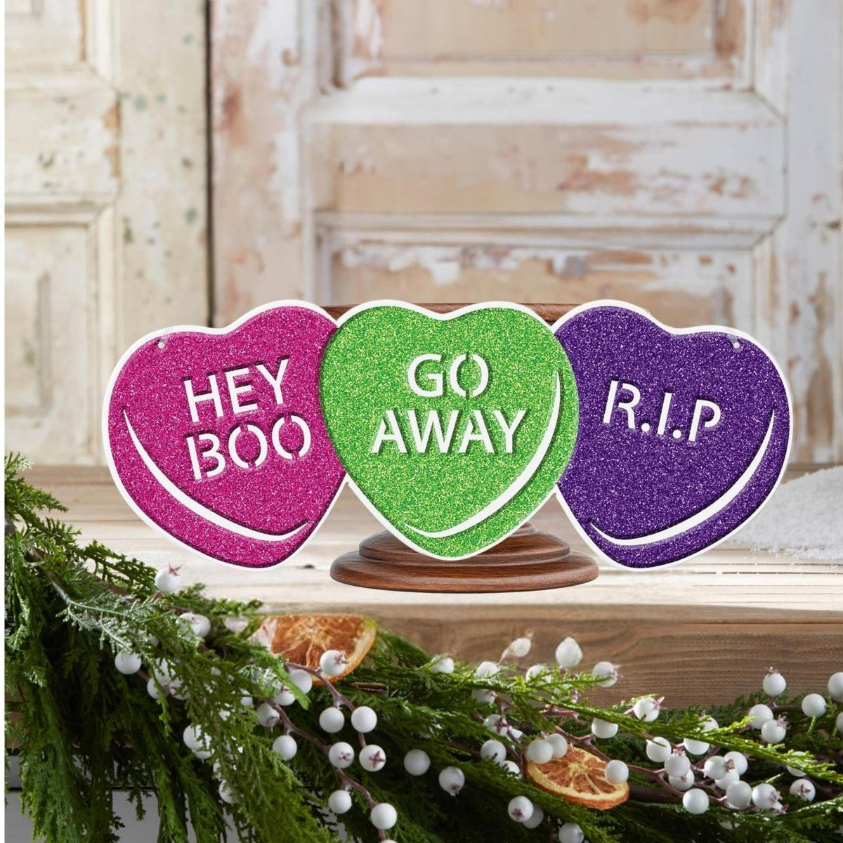 10" Halloween Conversation Heart Sign