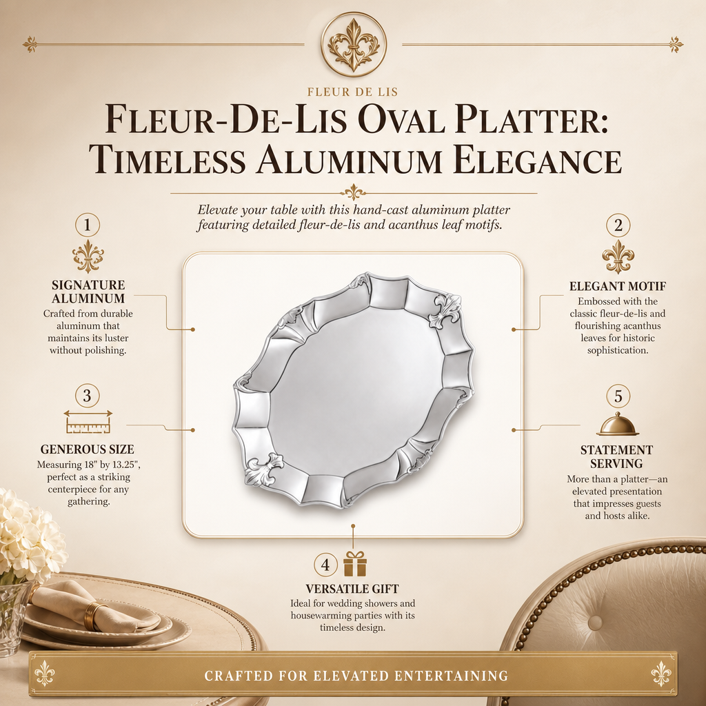 Fleur-De-Lis Oval Platter