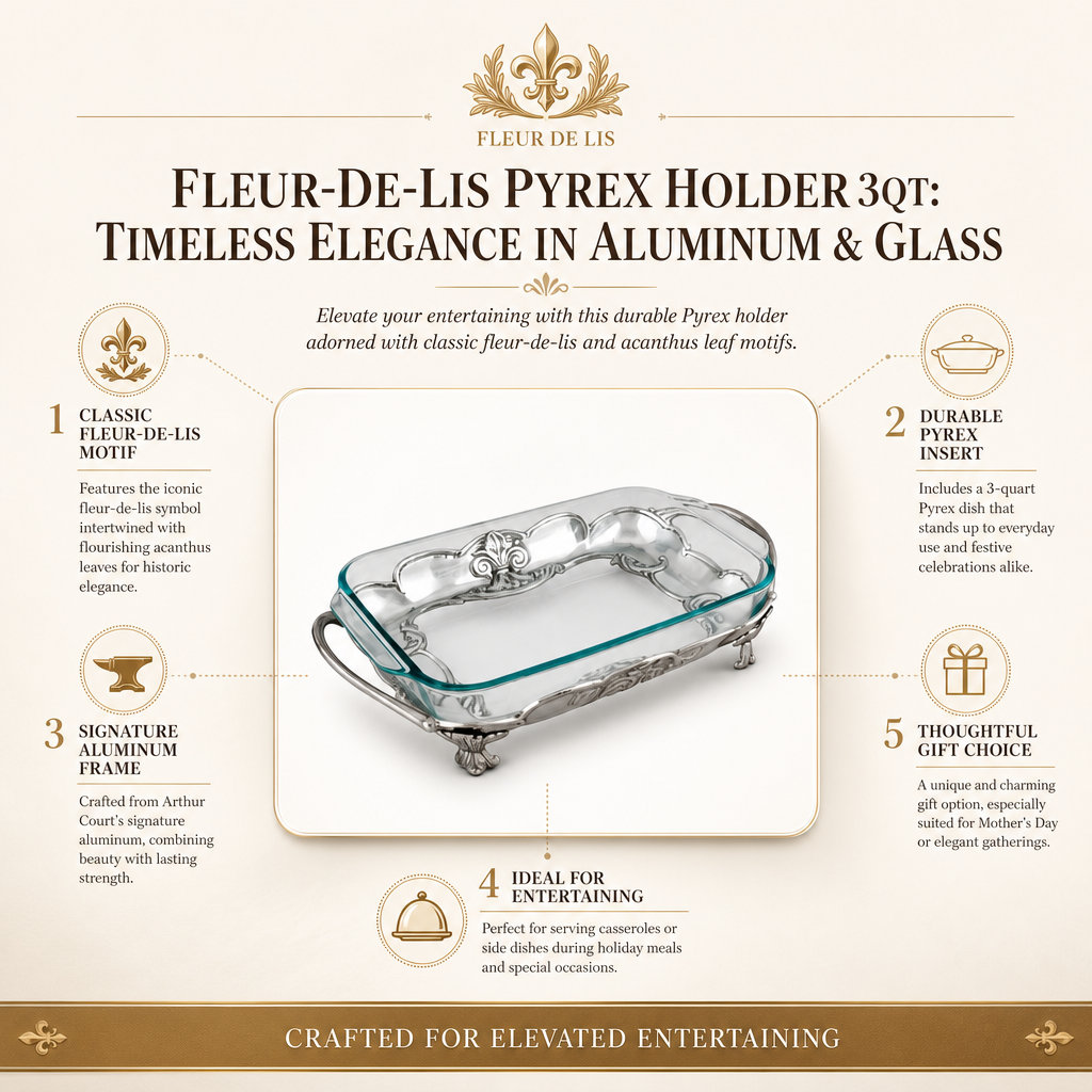 Fleur-De-Lis Pyrex Holder 3qt