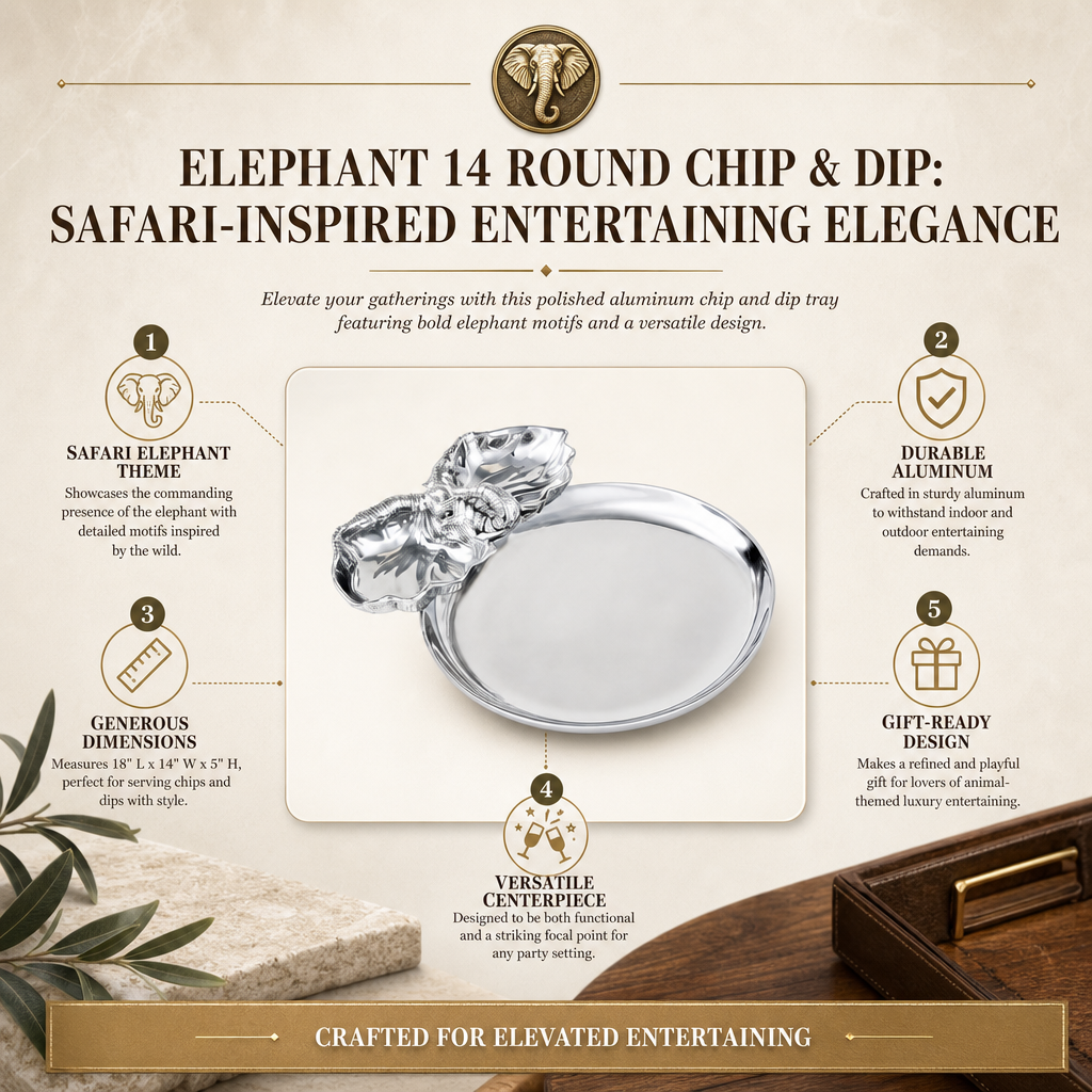 Elephant 14 Round Chip & Dip