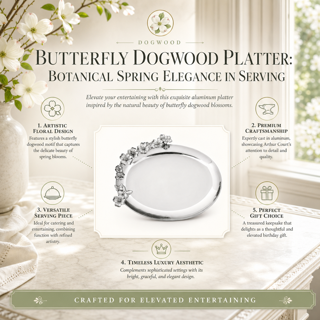 Butterfly Dogwood Platter