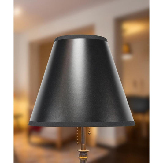 10"W x 9"H Black Parchment Empire Lampshade