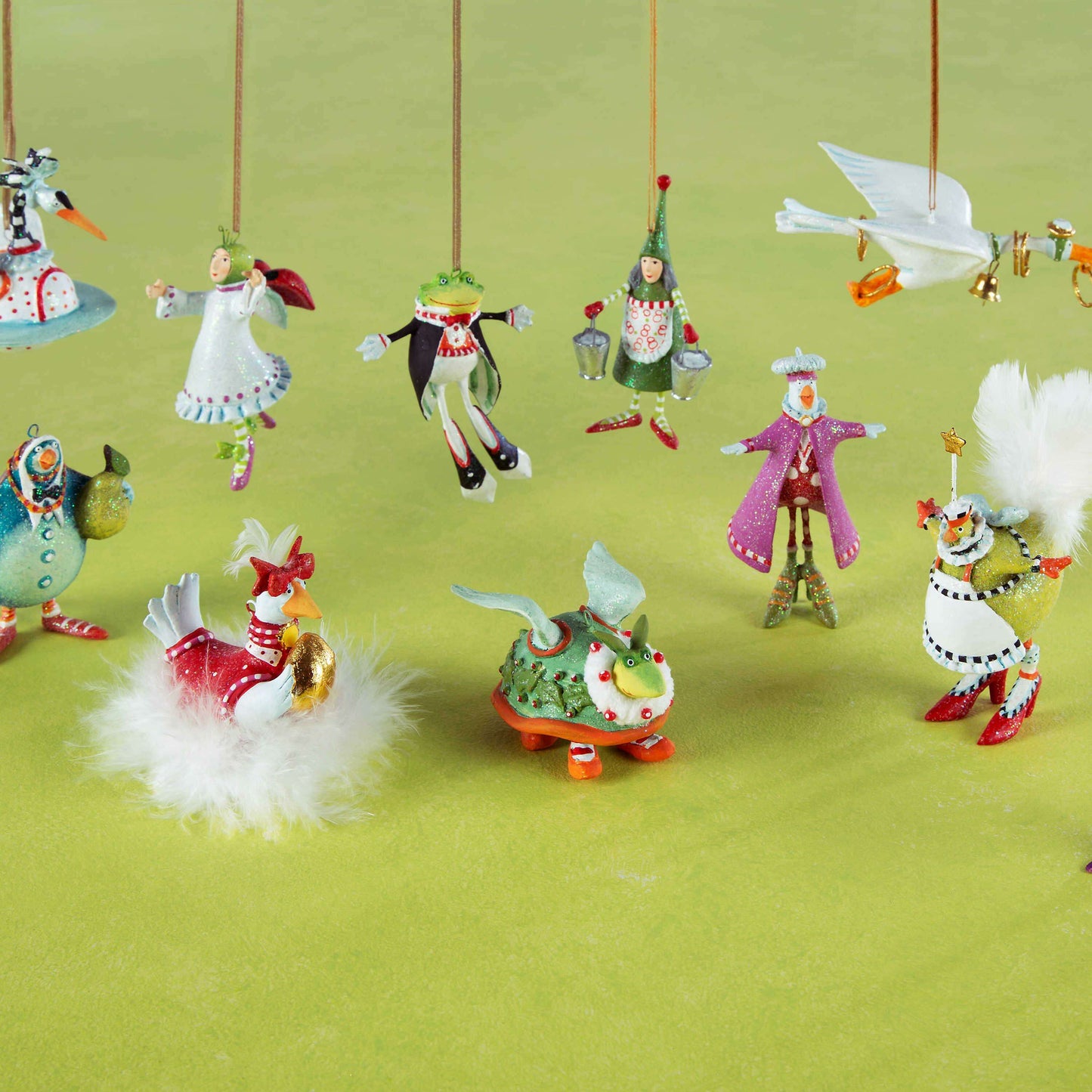 12 Days MINI Ornament by Patience Brewster — Twelve Drummers Drumming