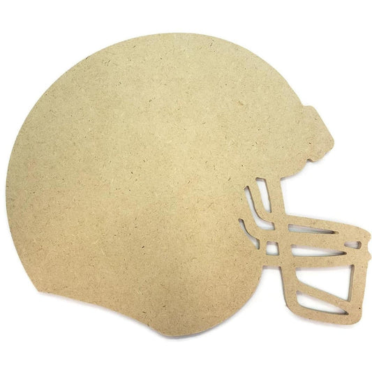 12" Unpainted MDF Football Helmet Cutout