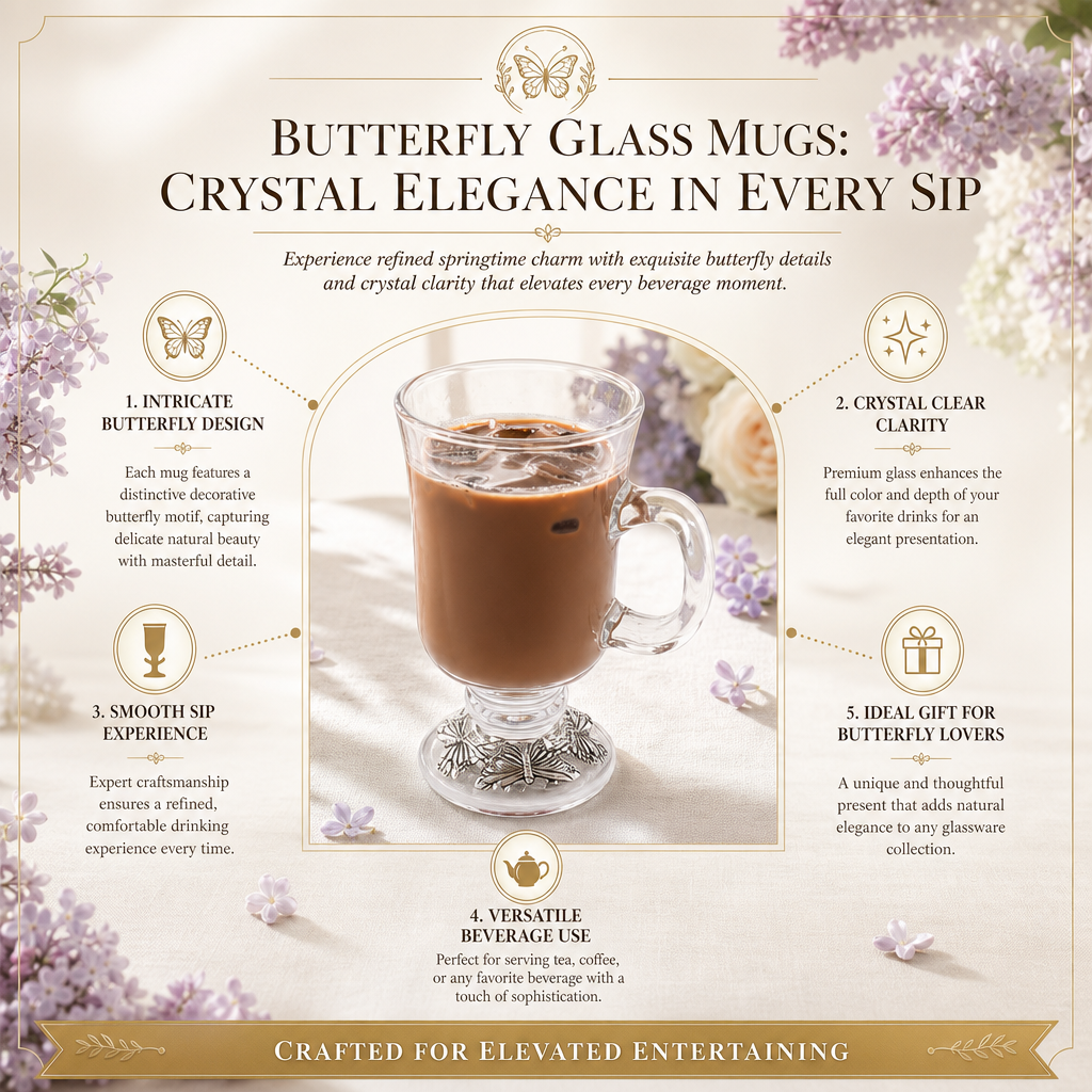 Butterfly Glass Mugs