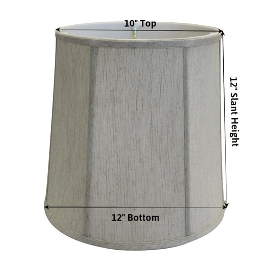 12"W x 12"H Textured Oatmeal Drum Softback Shantung Shade