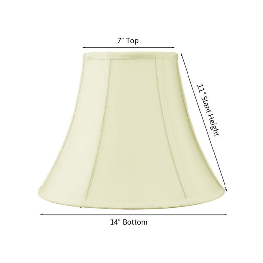 14"W x 11"H Egg Shell Shantung Bell Lampshade