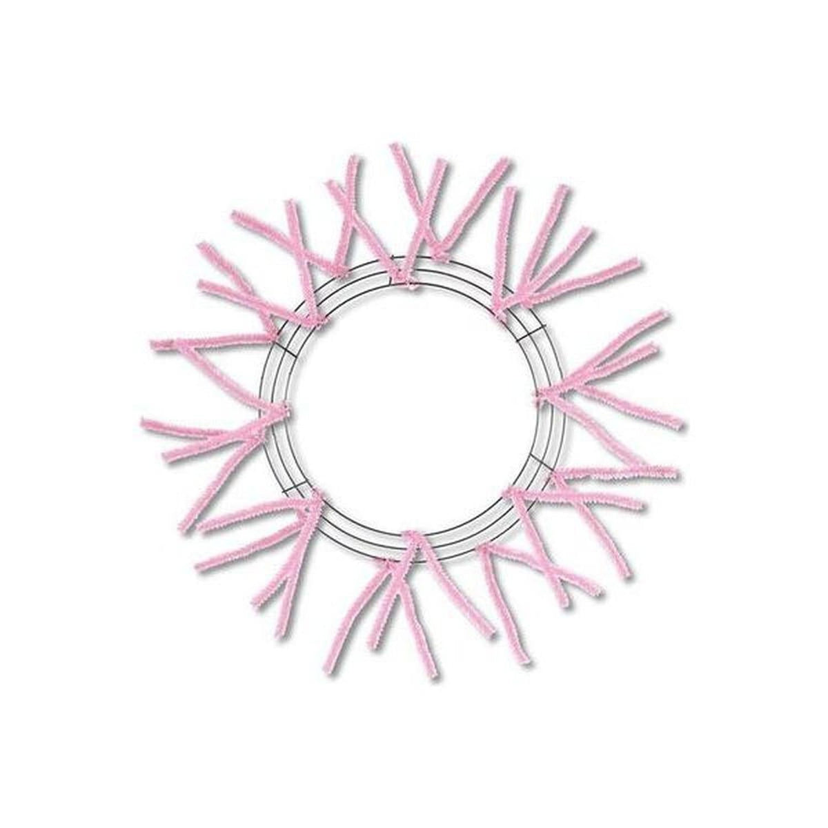 15-24" Pencil Work Wreath Form: Pink
