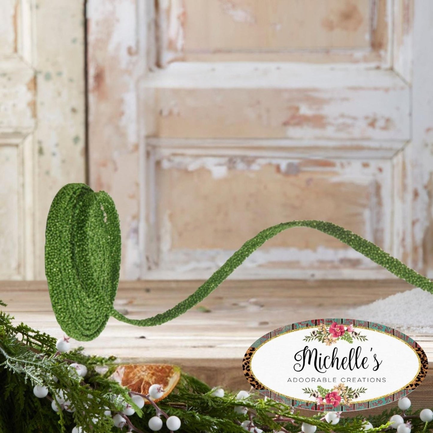 15' Green Beaded Garland