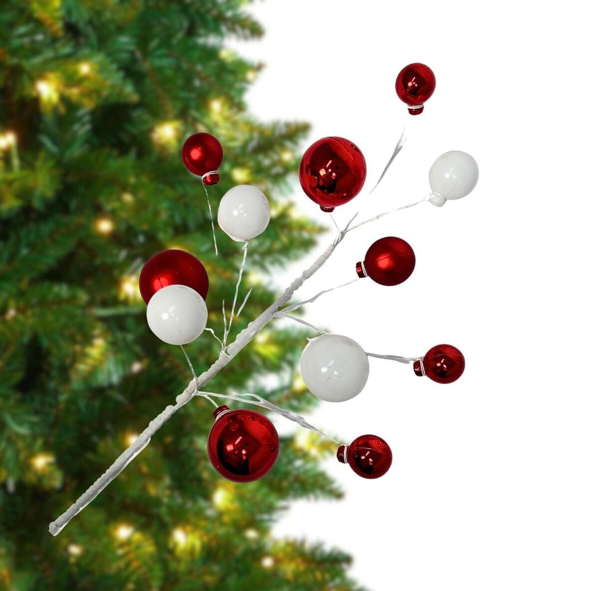 16" Elegant Ball Pick: Red/White