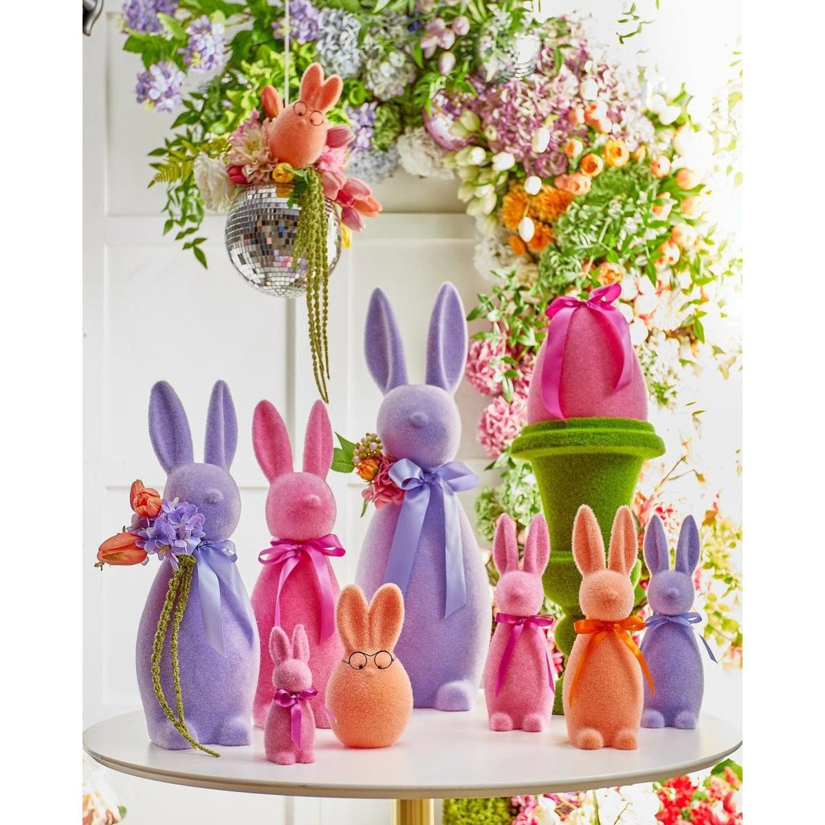 16" Sherbet Flocked Bunny