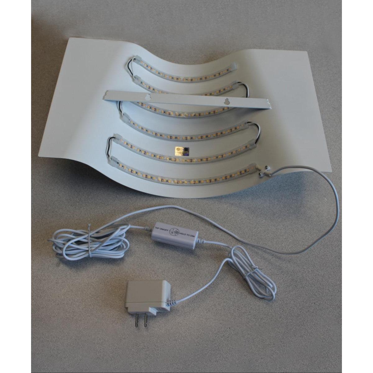 16"W Surface Wave Alluring Curved Metal LED Wall Light