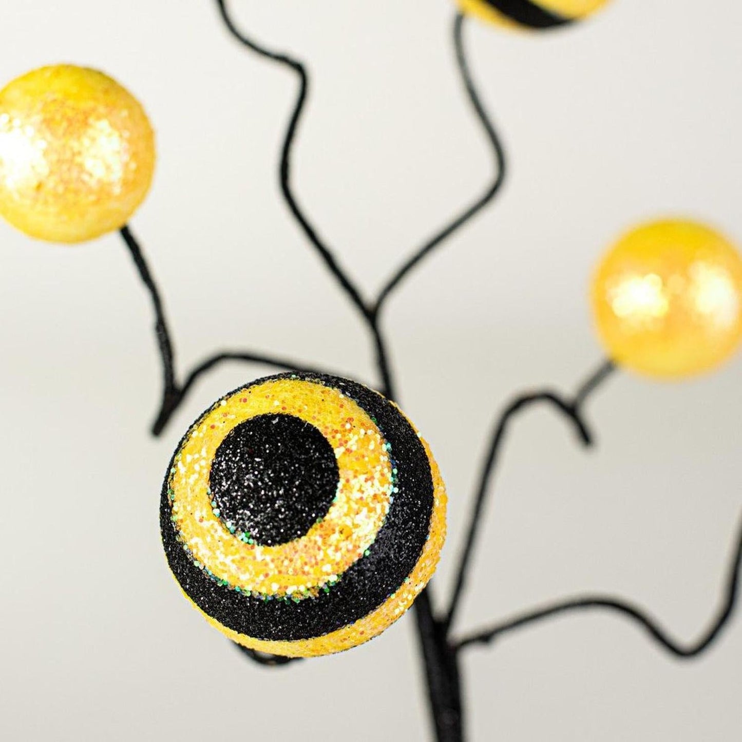 17" Glitter Ball Pick: Yellow & Black
