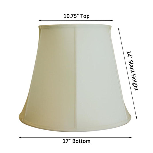 17"W x 14"H Eggshell Empire Shantung Shade