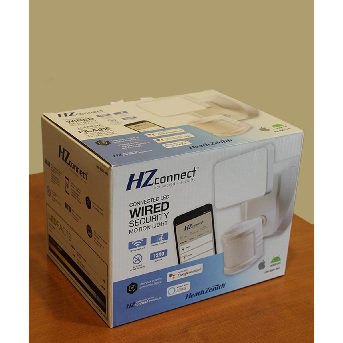 180 Degree LED Motion Sensor and Voice Activated Outdoor Security Flood Light White Finish, 6"H