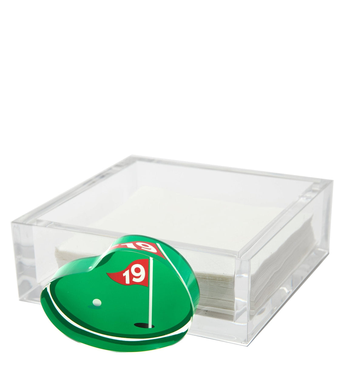 19th Hole Acrylic Cocktail Napkin Holder