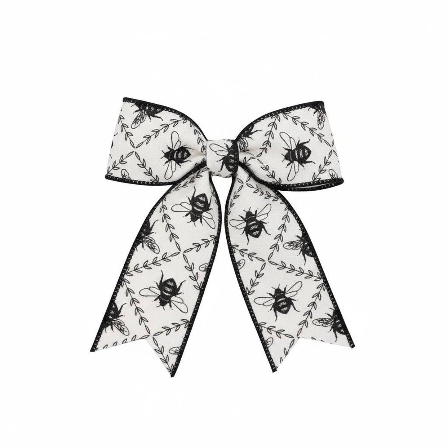 1.5" Honey Bee Trellis On Diagonal Ribbon Ivory (10 Yards)