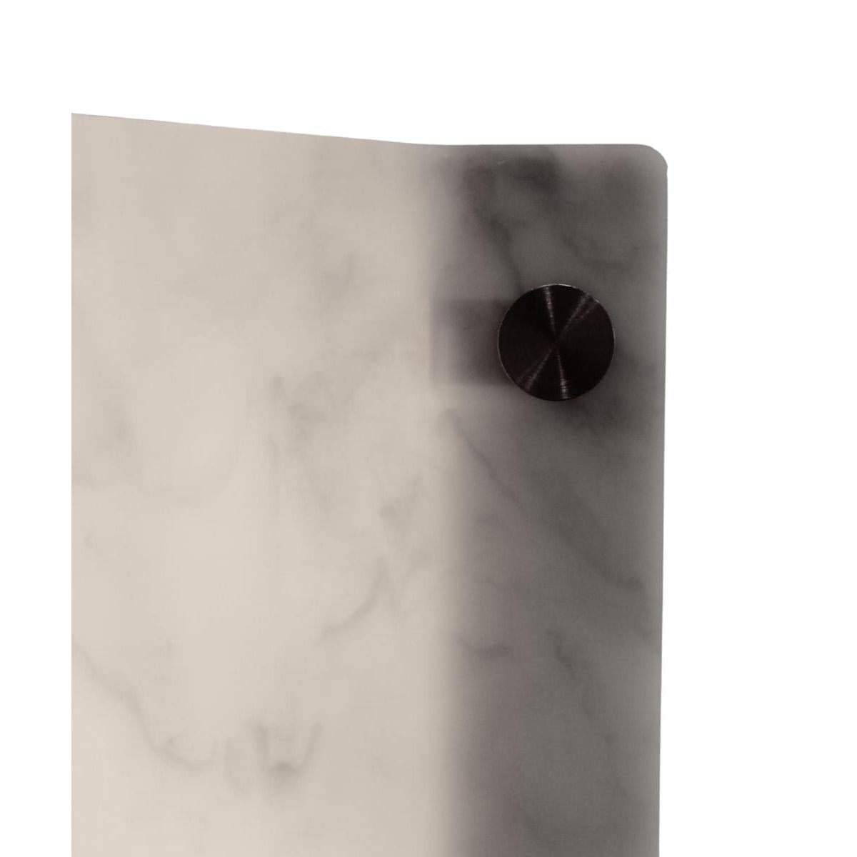 2 Light Swag Plug-In Pendant 16"w Faux Marbled Alabaster with Diffuser, White Cord