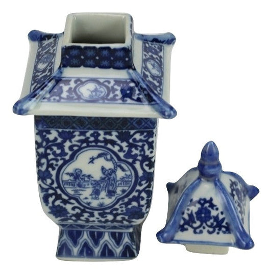 Mini Blue and White Pagodas Style 2