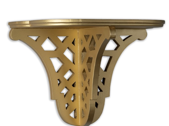 Gold SOLID WOOD FRETWORK BRACKET