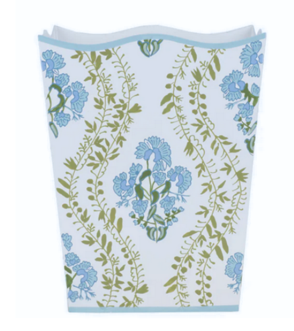 Blue Hampton Garden Wastepaper Basket