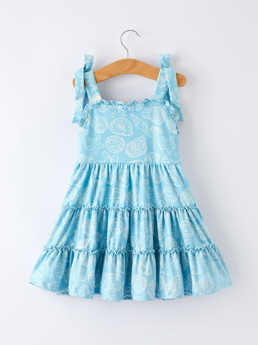 Spring Ocean Girls Strap Dress