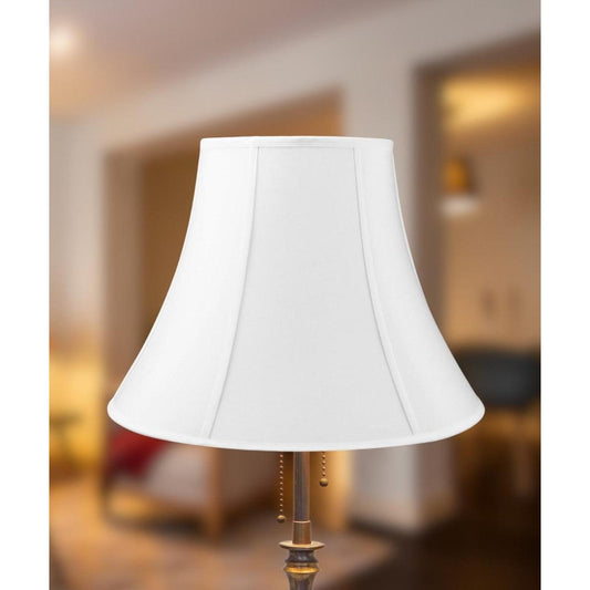 20"W x 15"H White Bell Shantung Shade