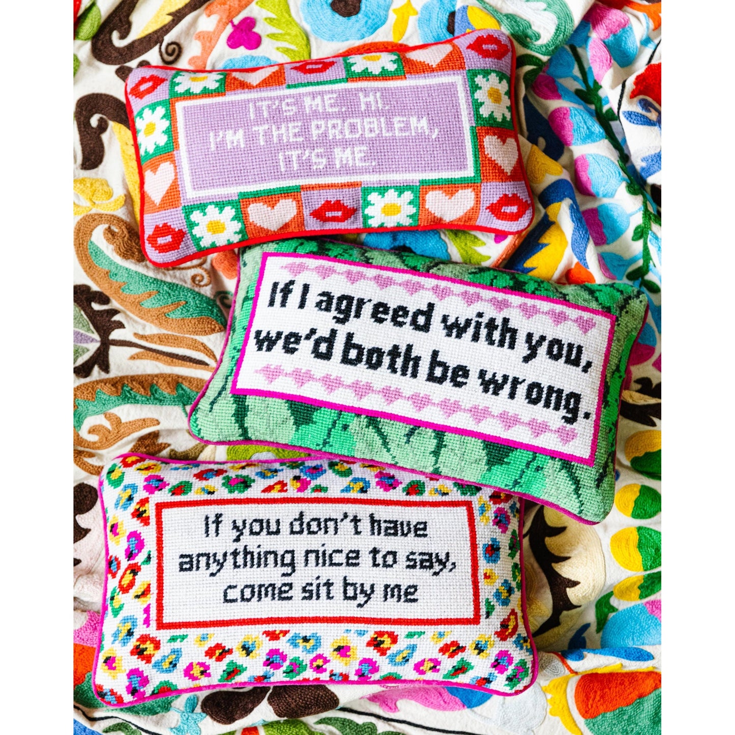 It's Me Needlepoint Pillow