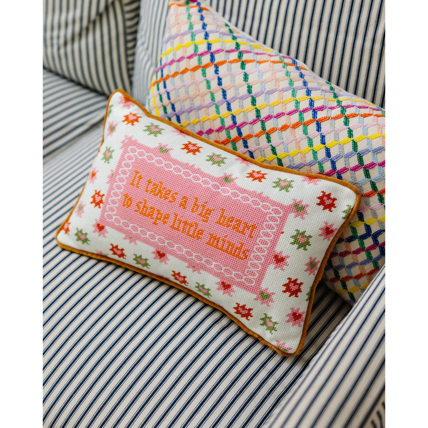 Big Heart Needlepoint Pillow