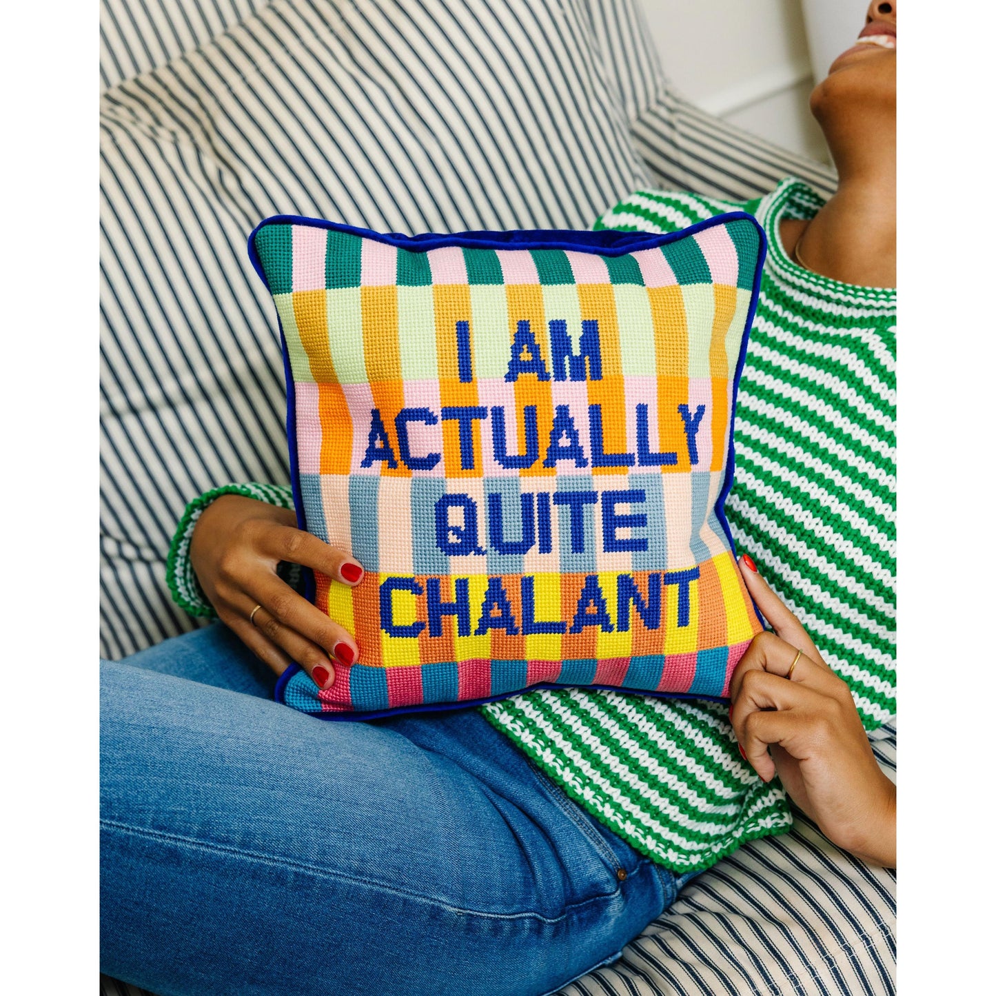 Chalant Needlepoint Pillow