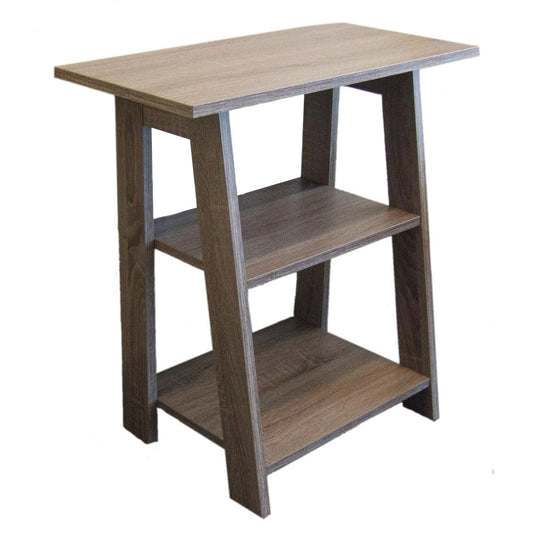 24"H Gray Rustic Side Table (Ladder Side Table)