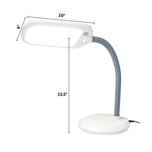 26"H LED Bright Reader Natural Daylight Full Spectrum Desk Lamp Grey