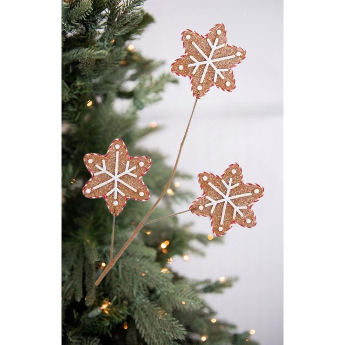 28" Gingerbread Star Spray