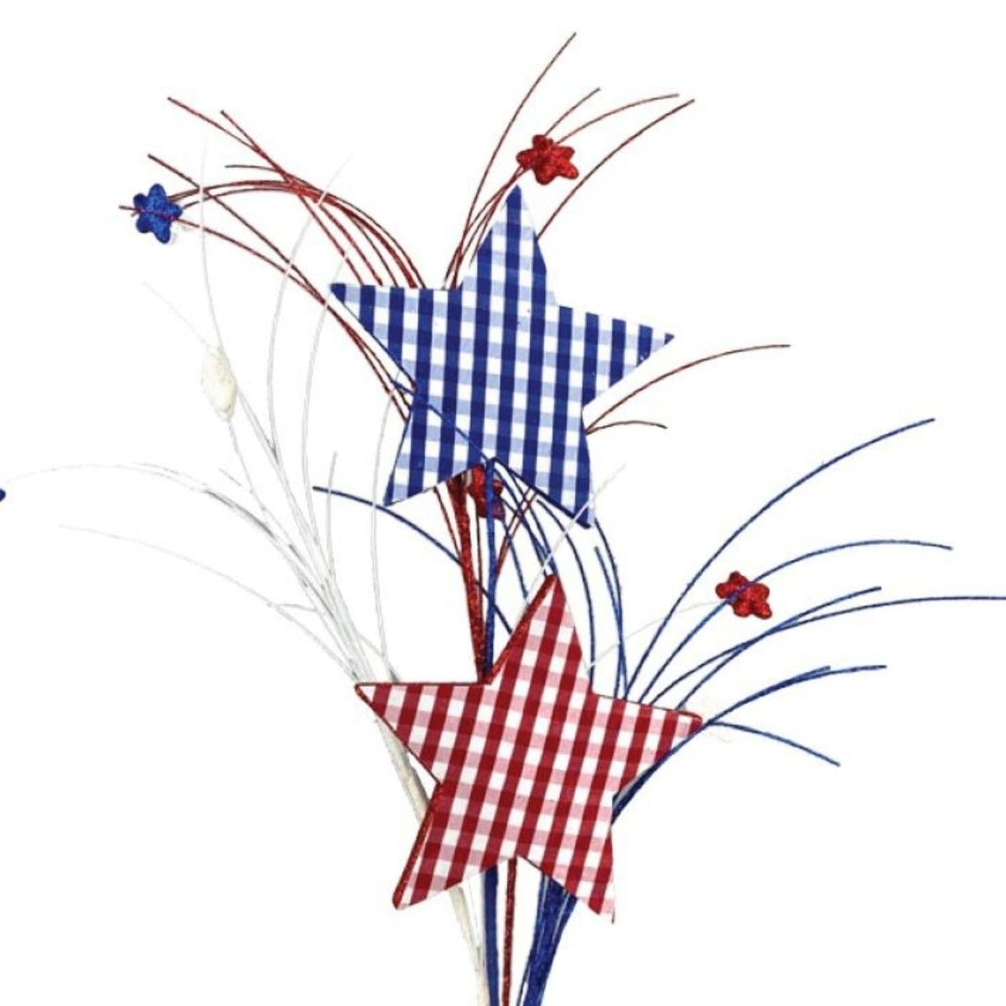 29" Gingham Patriotic Star Spray