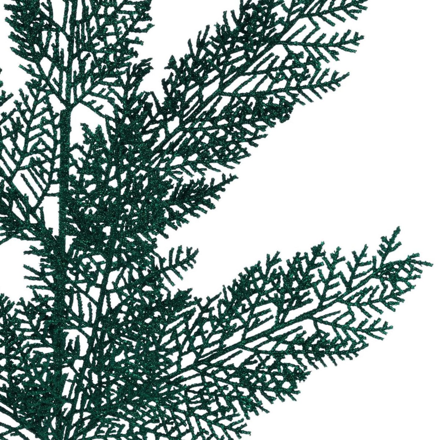 29" Glitter Fern Spray: Hunter Green