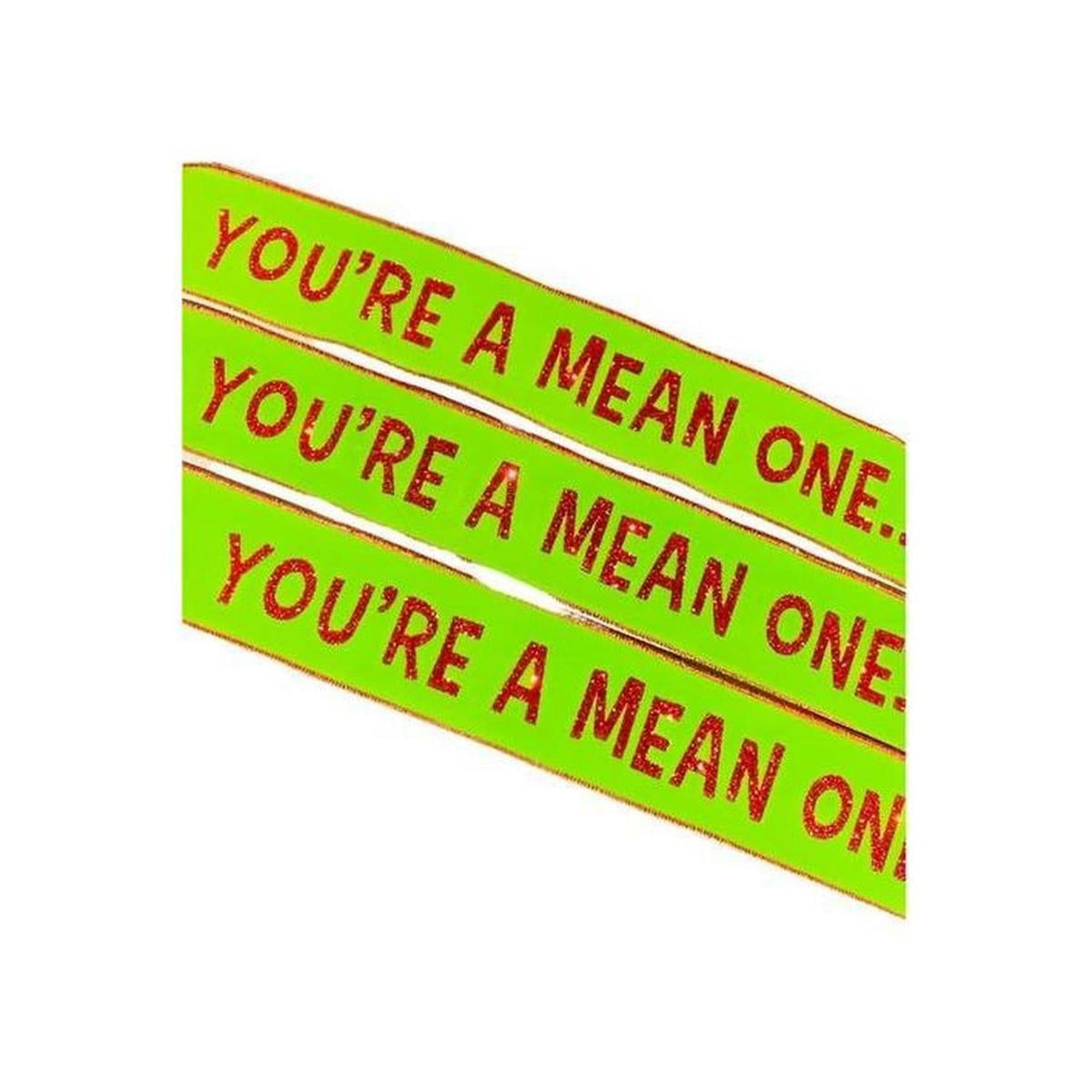 2.5" Your A Mean One Ribbon: Lime Green (10 Yards)