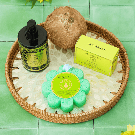 Coconut Verbena Wild Flower, Pedi Buffer, and Body Wash Refill Set