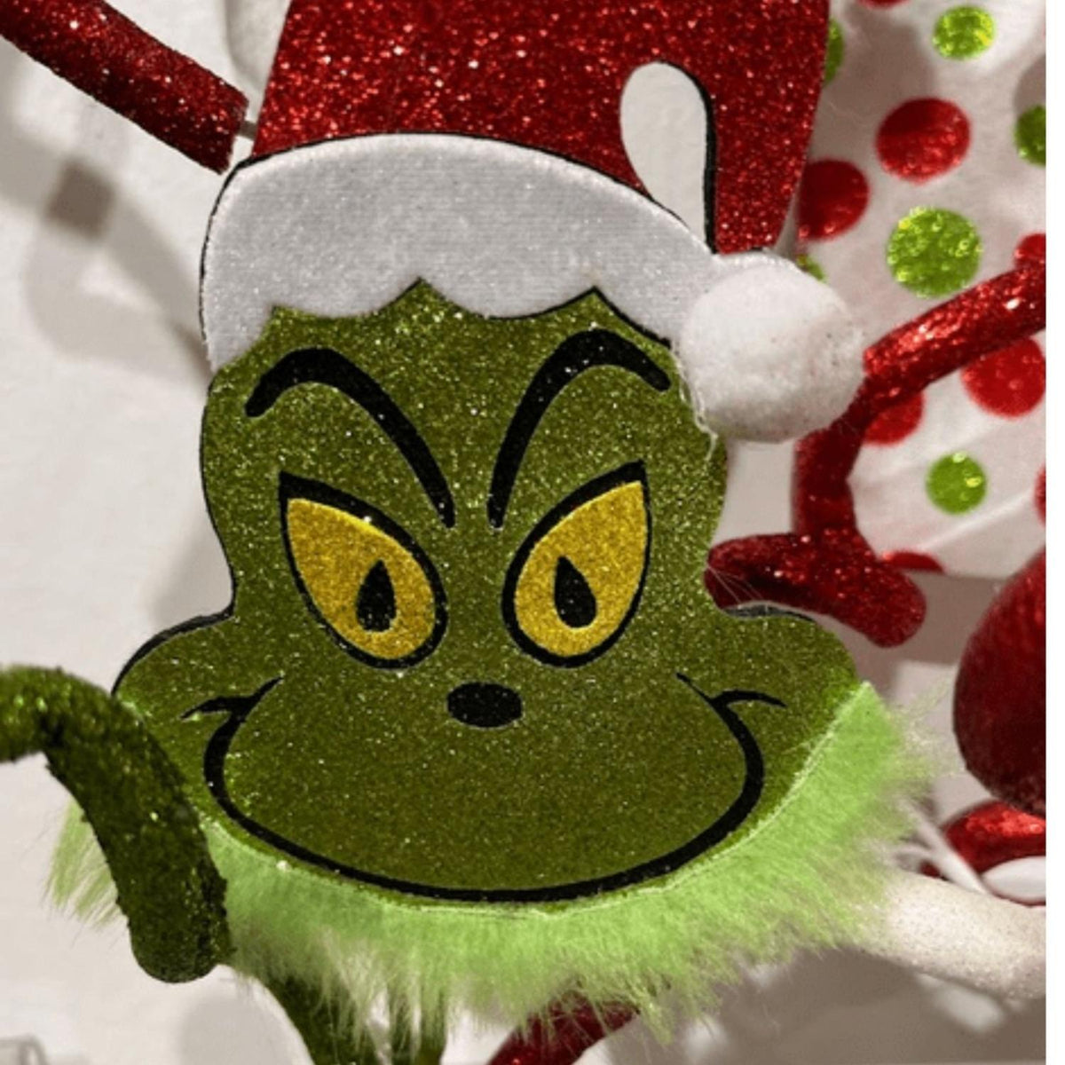 33" Glitter Green Elf Spray