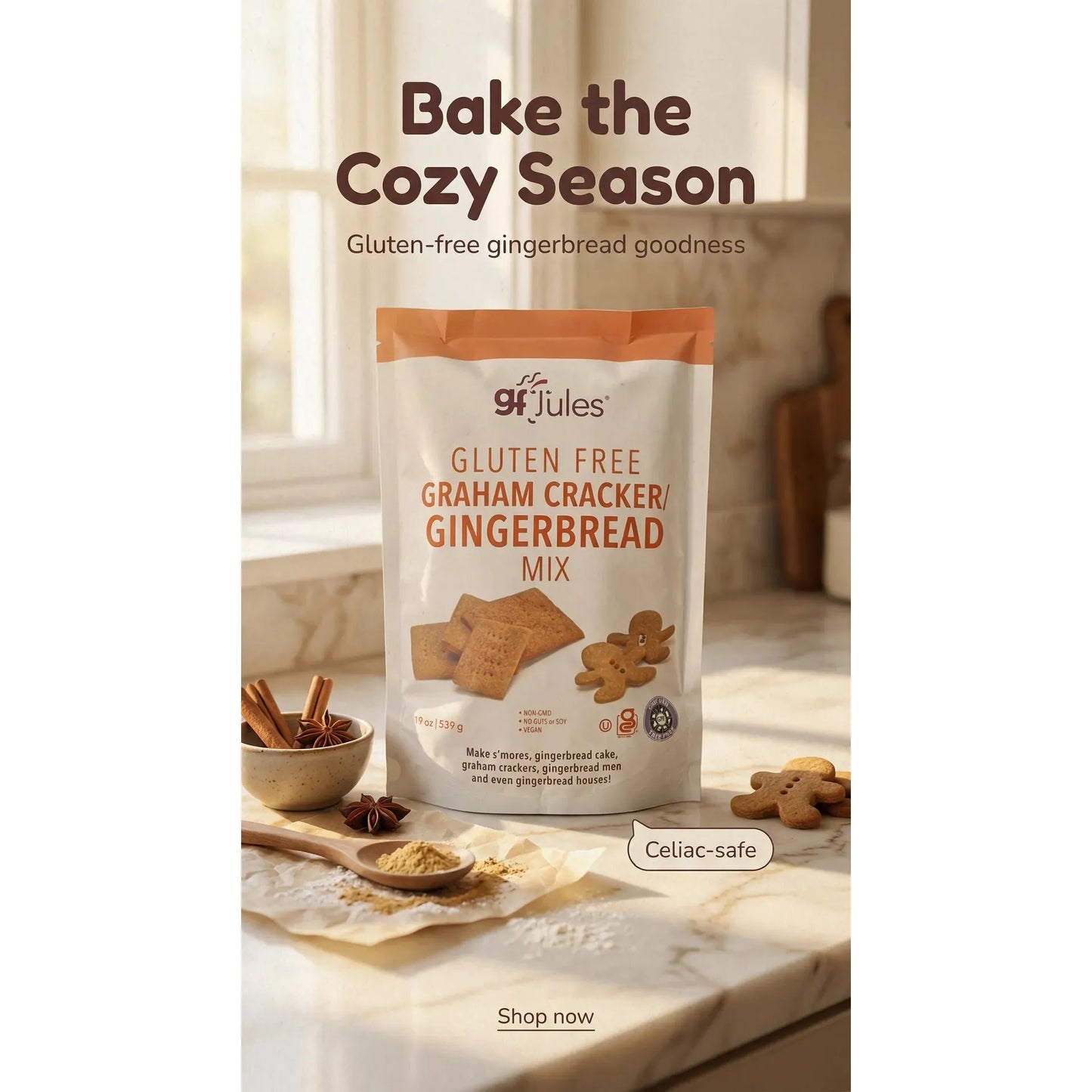 gfJules GF Graham Cracker – Gingerbread Mix