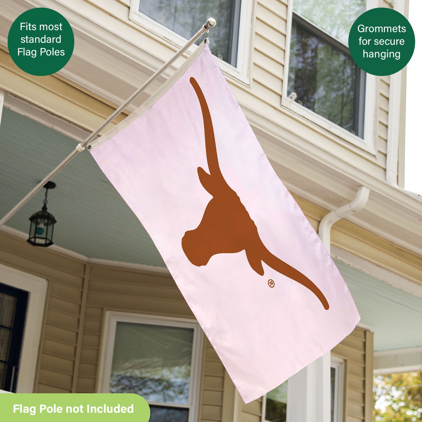 University of Texas Single Sided Flag w/ 2 Grommets, 3'x5'