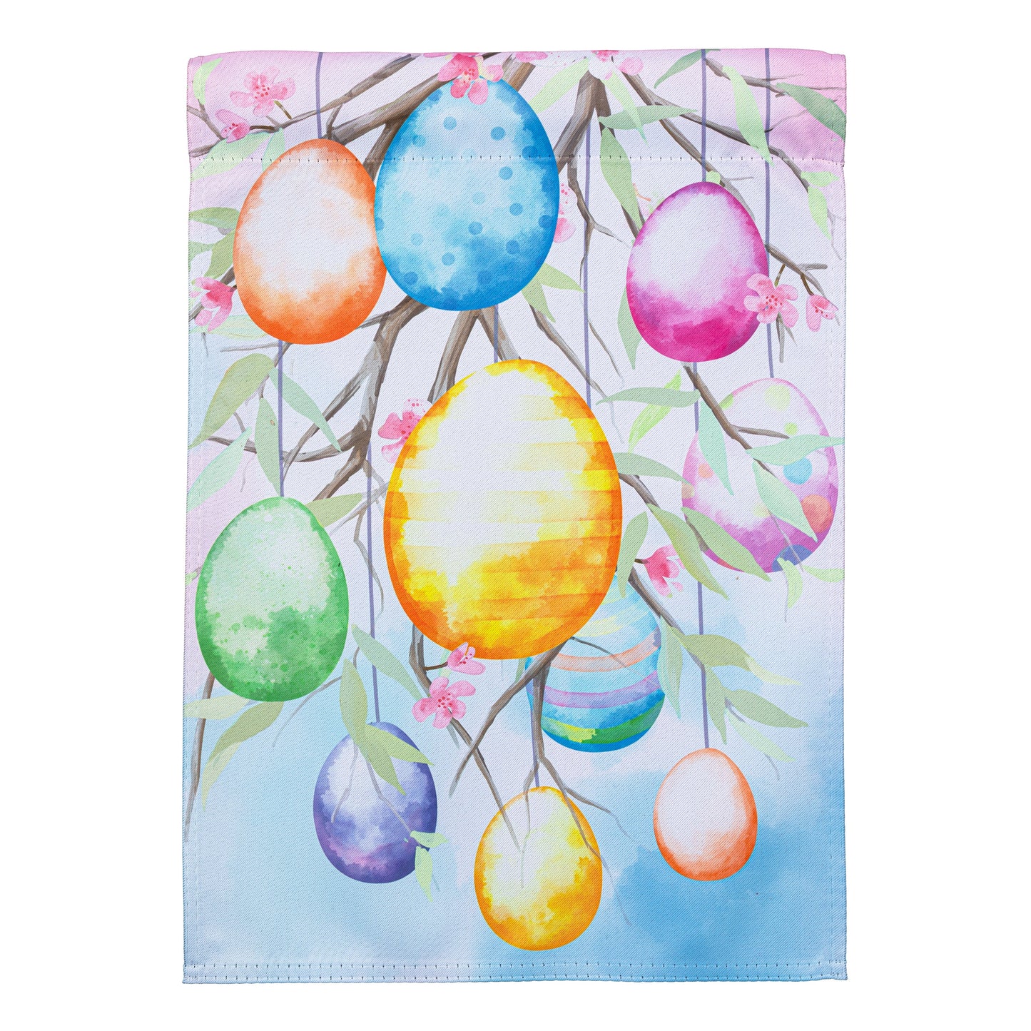 Hop Into Spring Egg Tree Suede House Flag