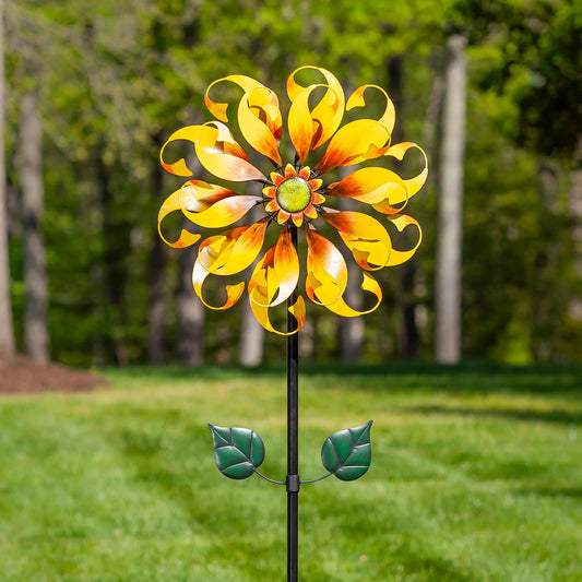 Hillside Pasture Wind Spinner, Sunflower Design, 75"H