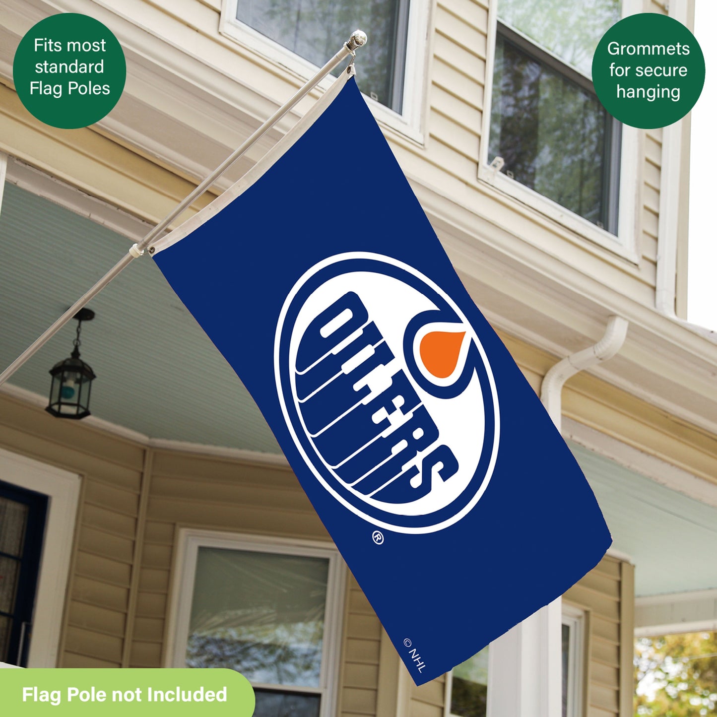 Edmonton Oilers Single Sided Flag w/ 2 Grommets, 3'x5'