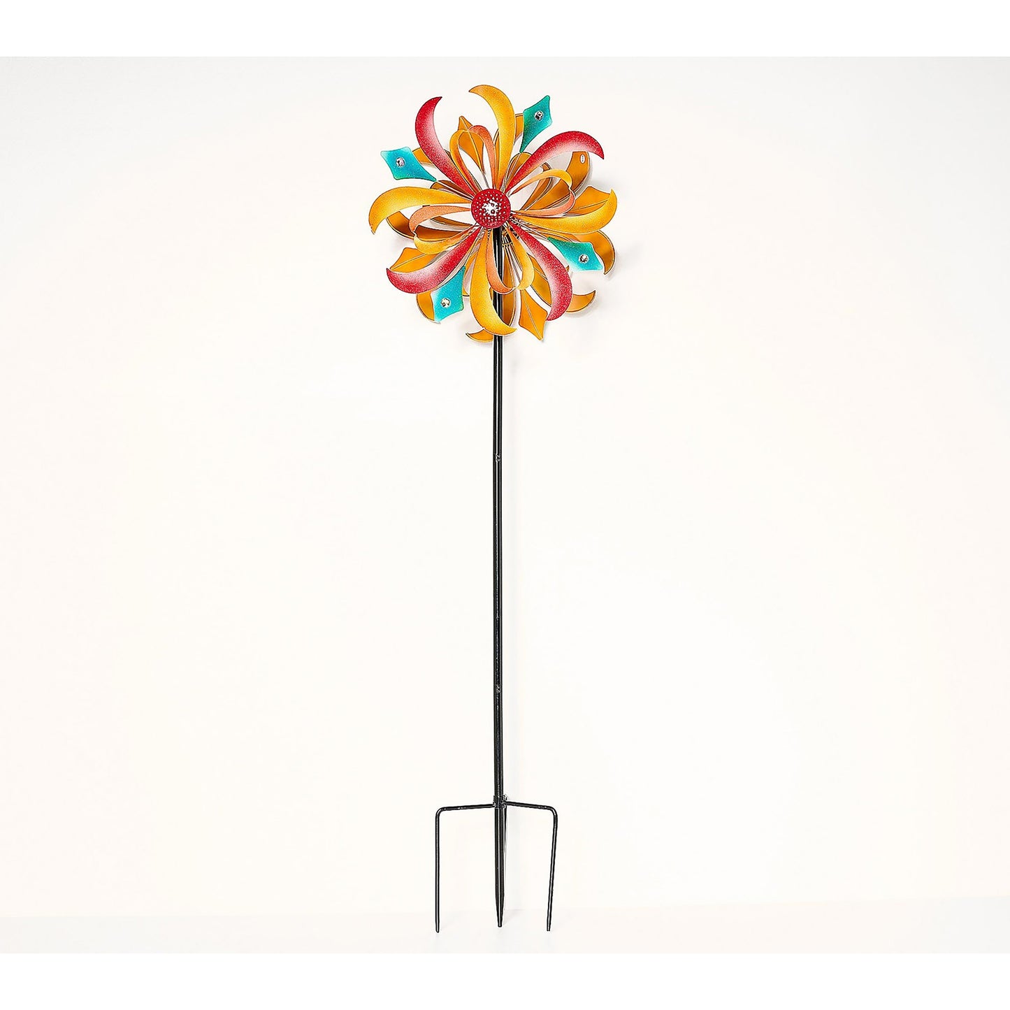Dual Sided Rainbow with Gemstones Wind Spinner, Multi