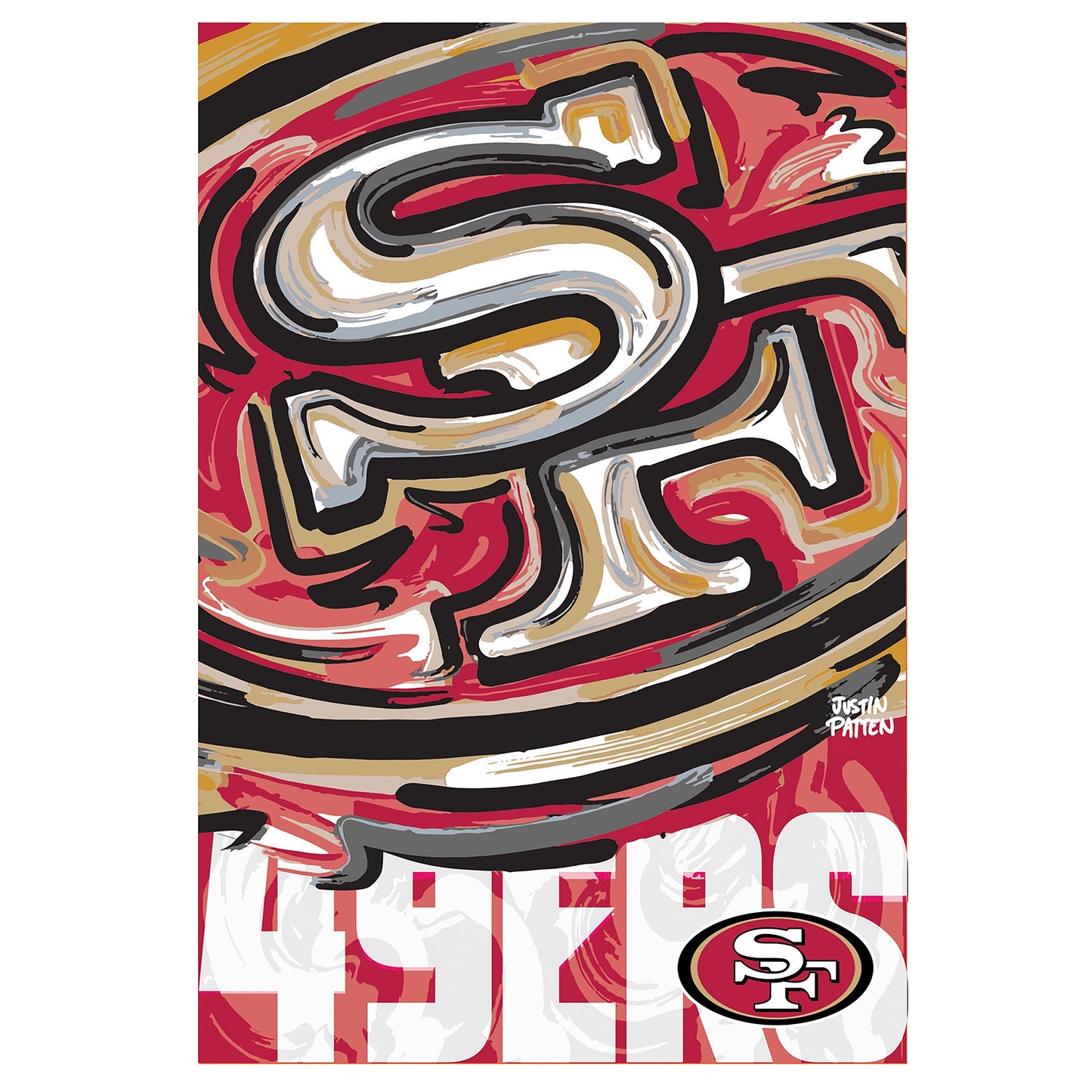 San Francisco 49ers, Suede GDN, Justin Patten Logo