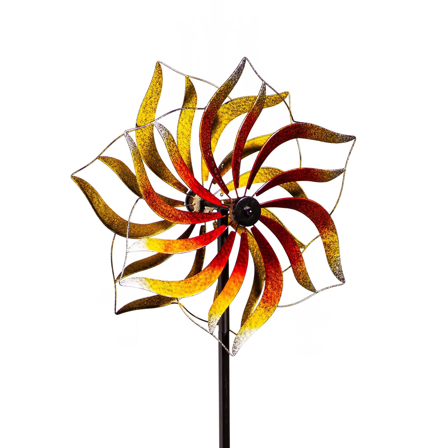 Metal Wind Spinner, Summer Flower,75"H