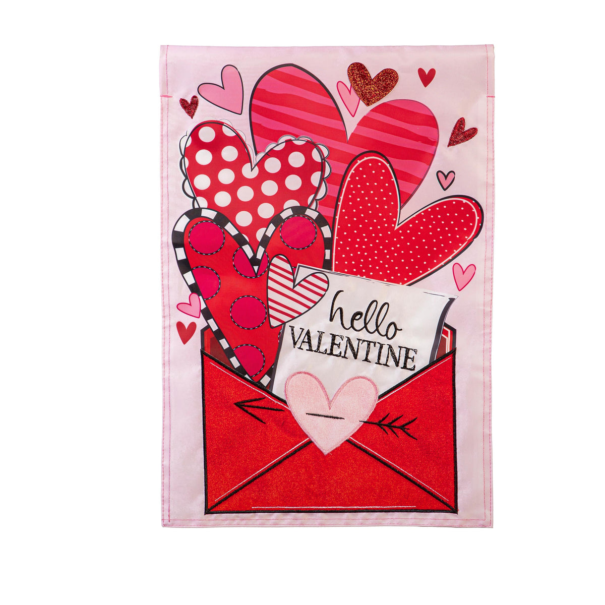 Sending Love Valentine's Day Applique Garden Flag