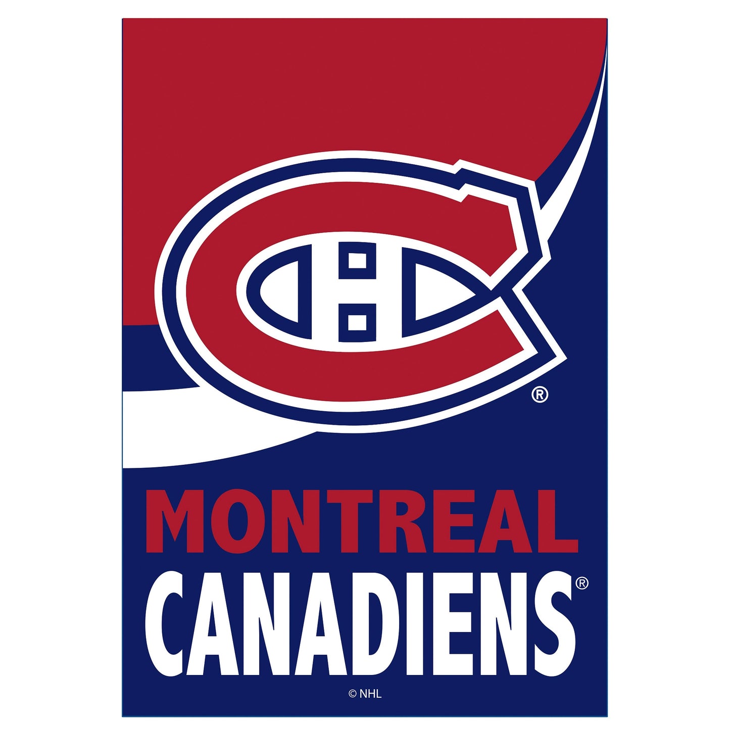 Montreal Canadiens Burlap Flag House Size